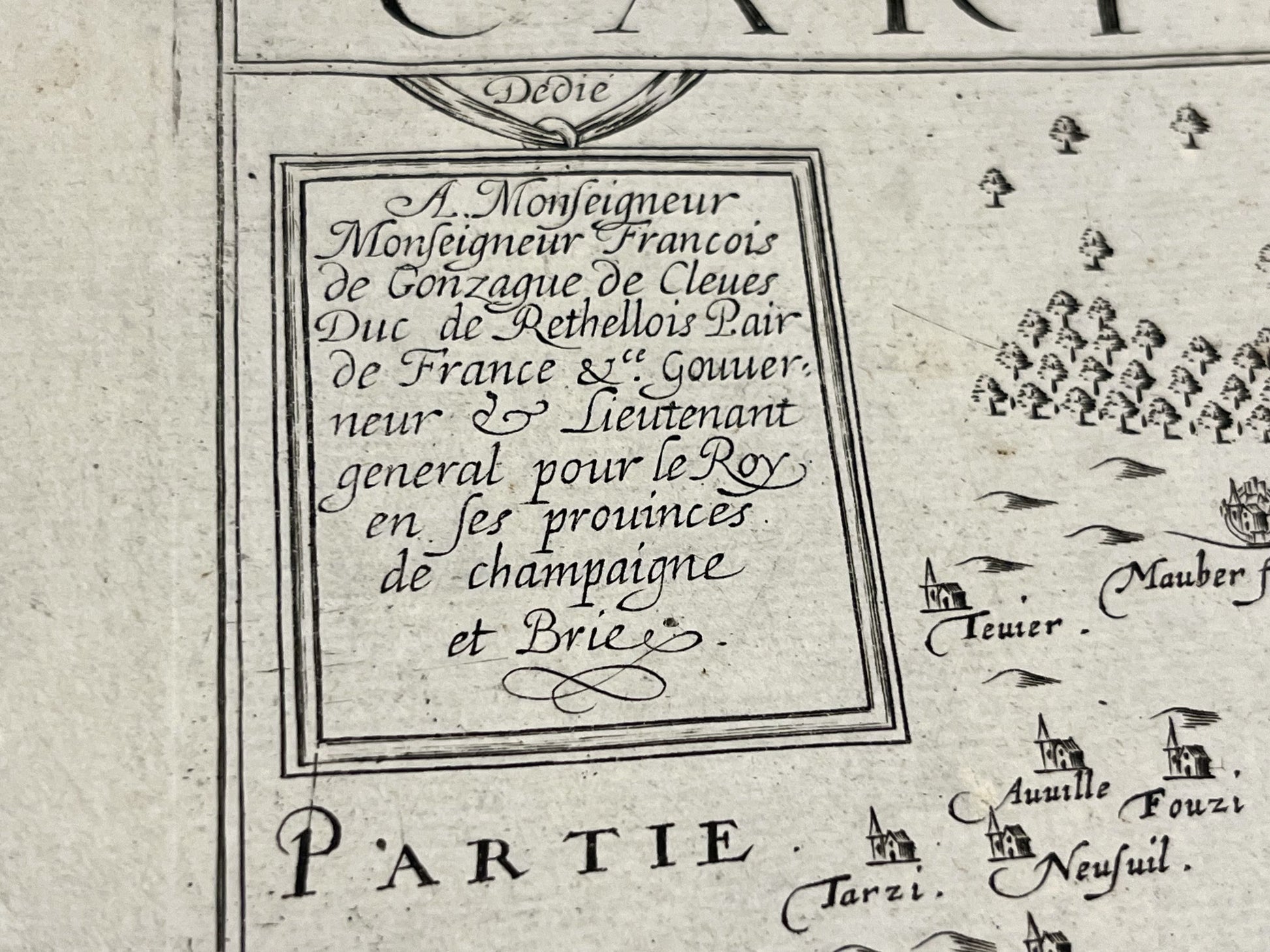 Carte vintage des Ardennes