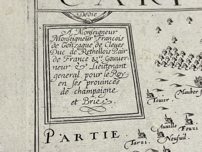 Carte vintage des Ardennes