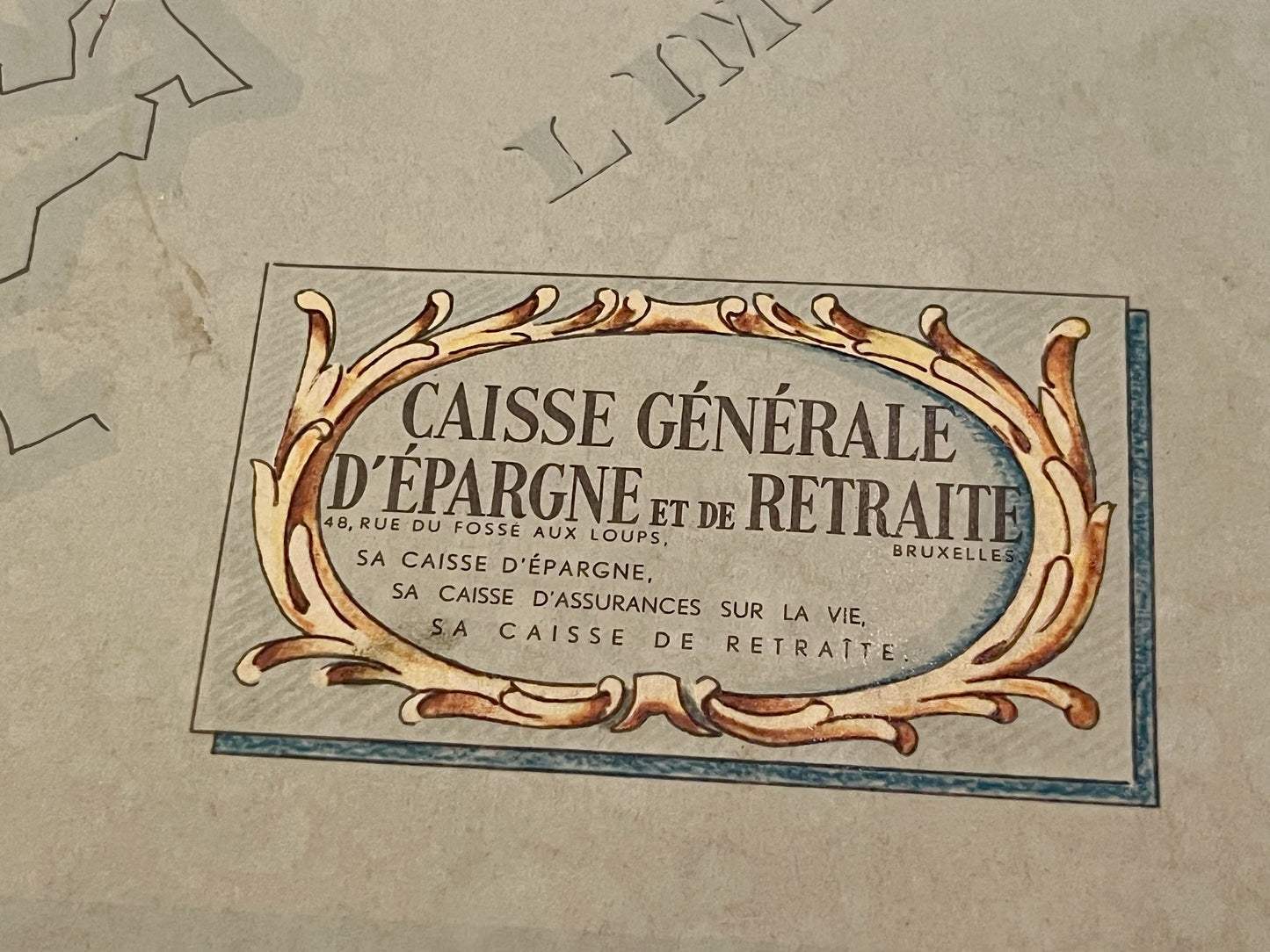 Carte vintage illustree Anvers