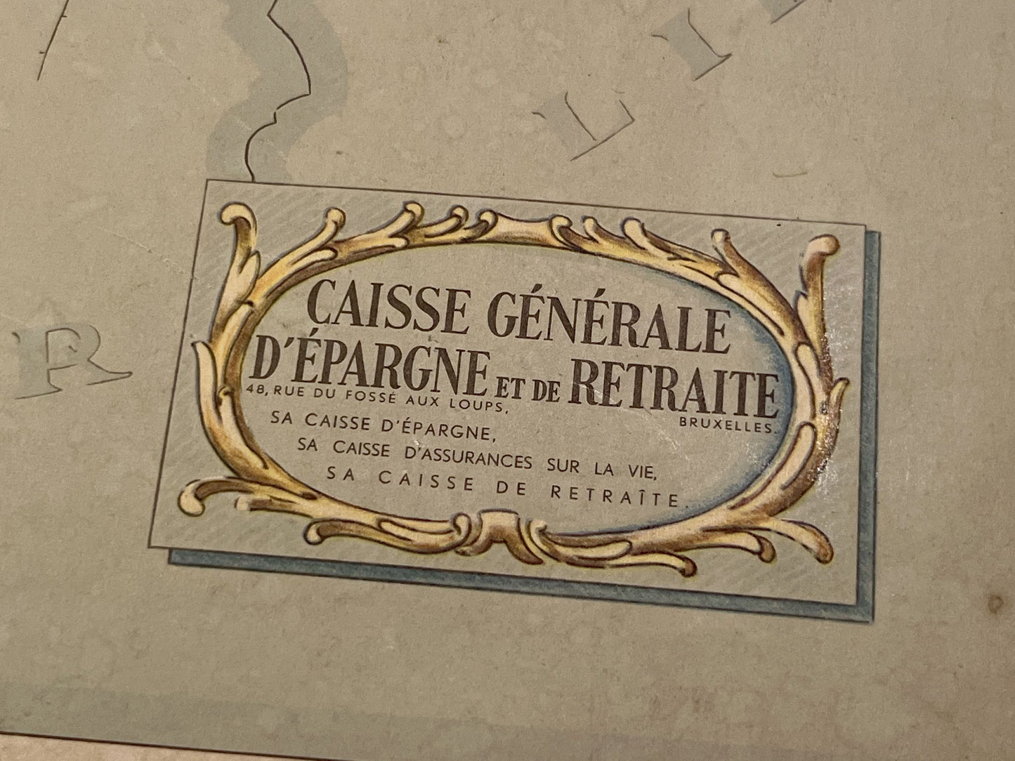 Carte vintage illustree Brabant