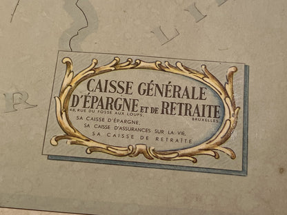 Carte vintage illustree Brabant