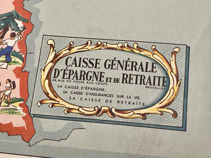 Carte vintage illustree Hainaut