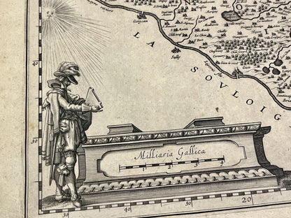 Cartouche carte ancienne Gatinais