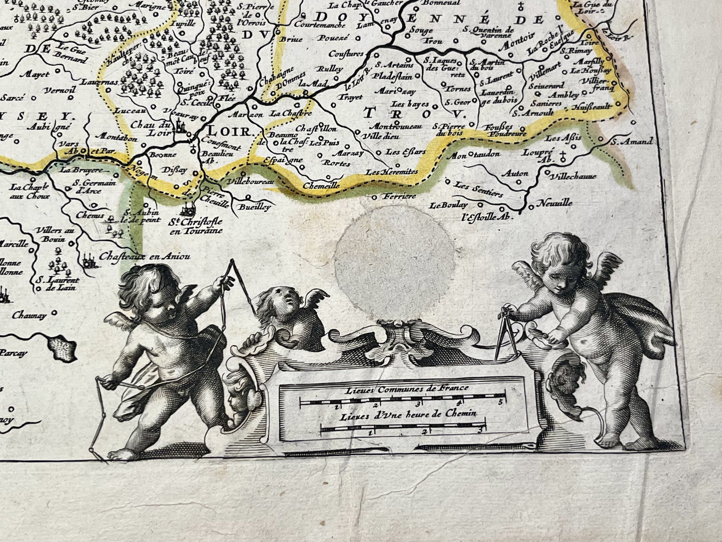 Cartouche illustré angelots