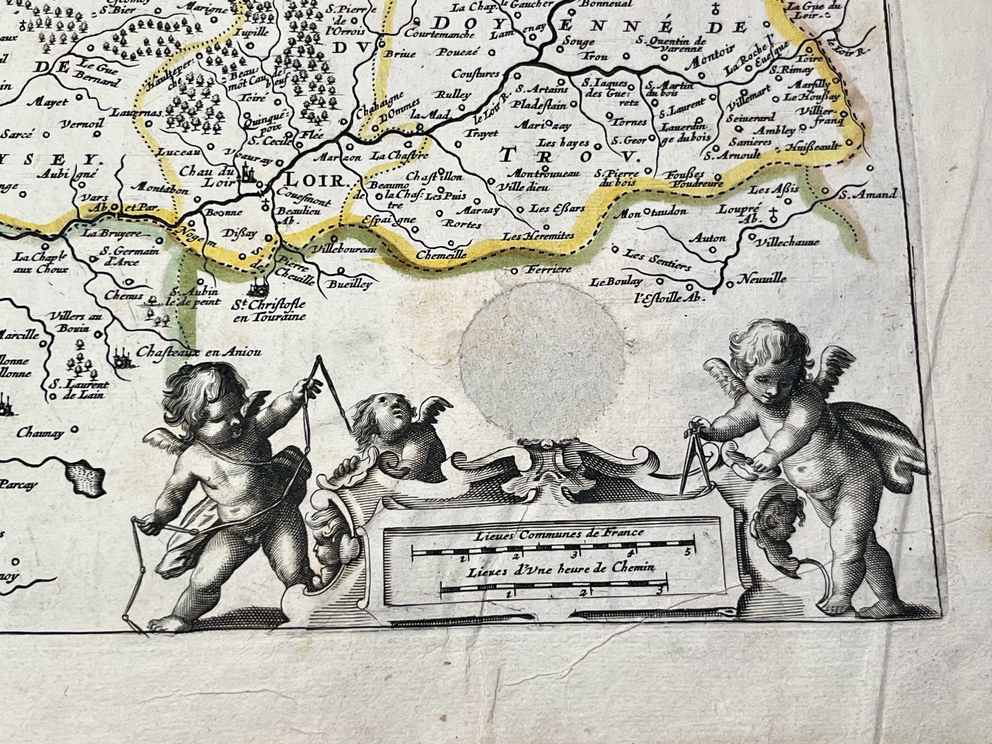 Cartouche illustré angelots