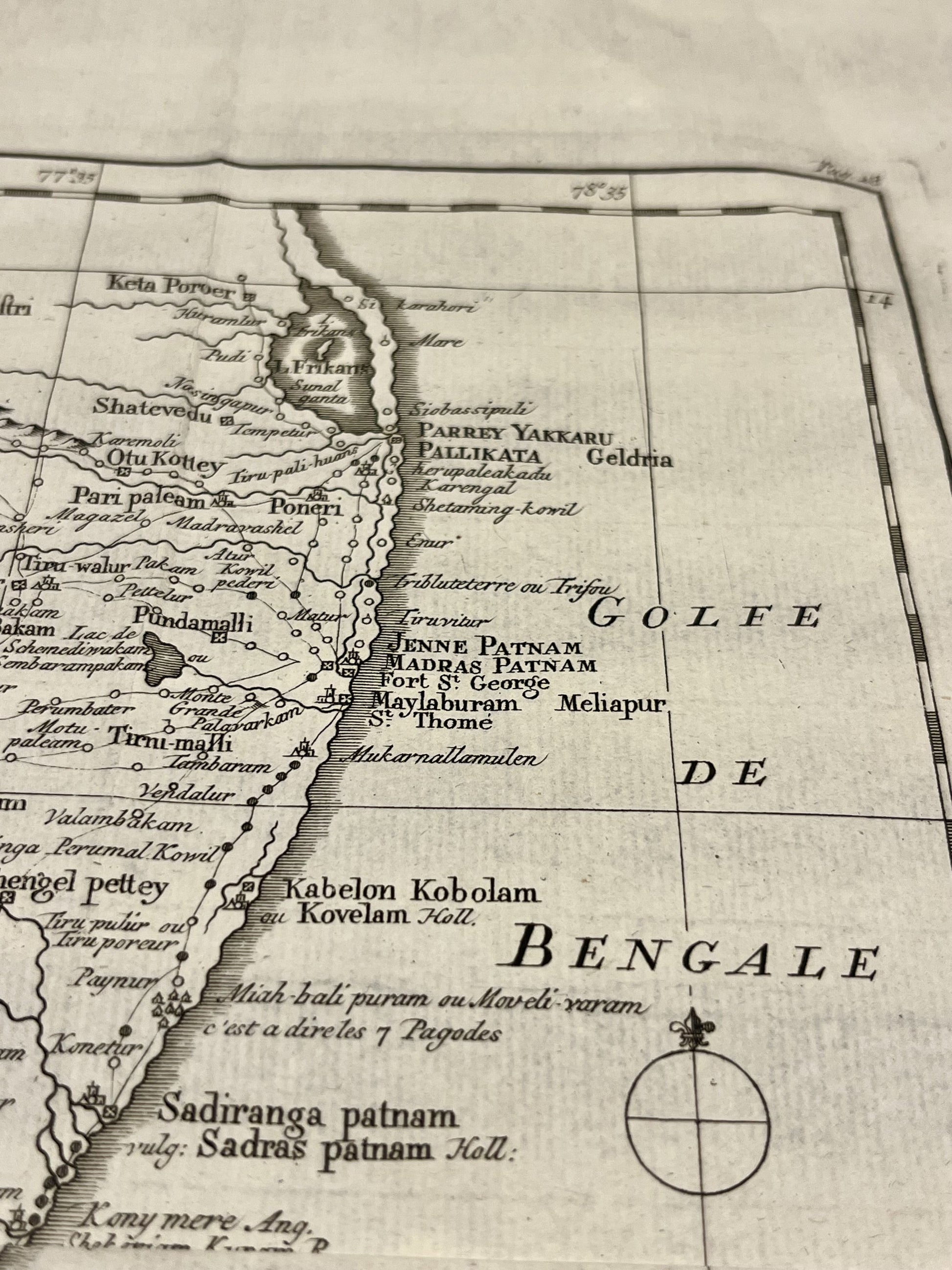 Coromandel coast antique map