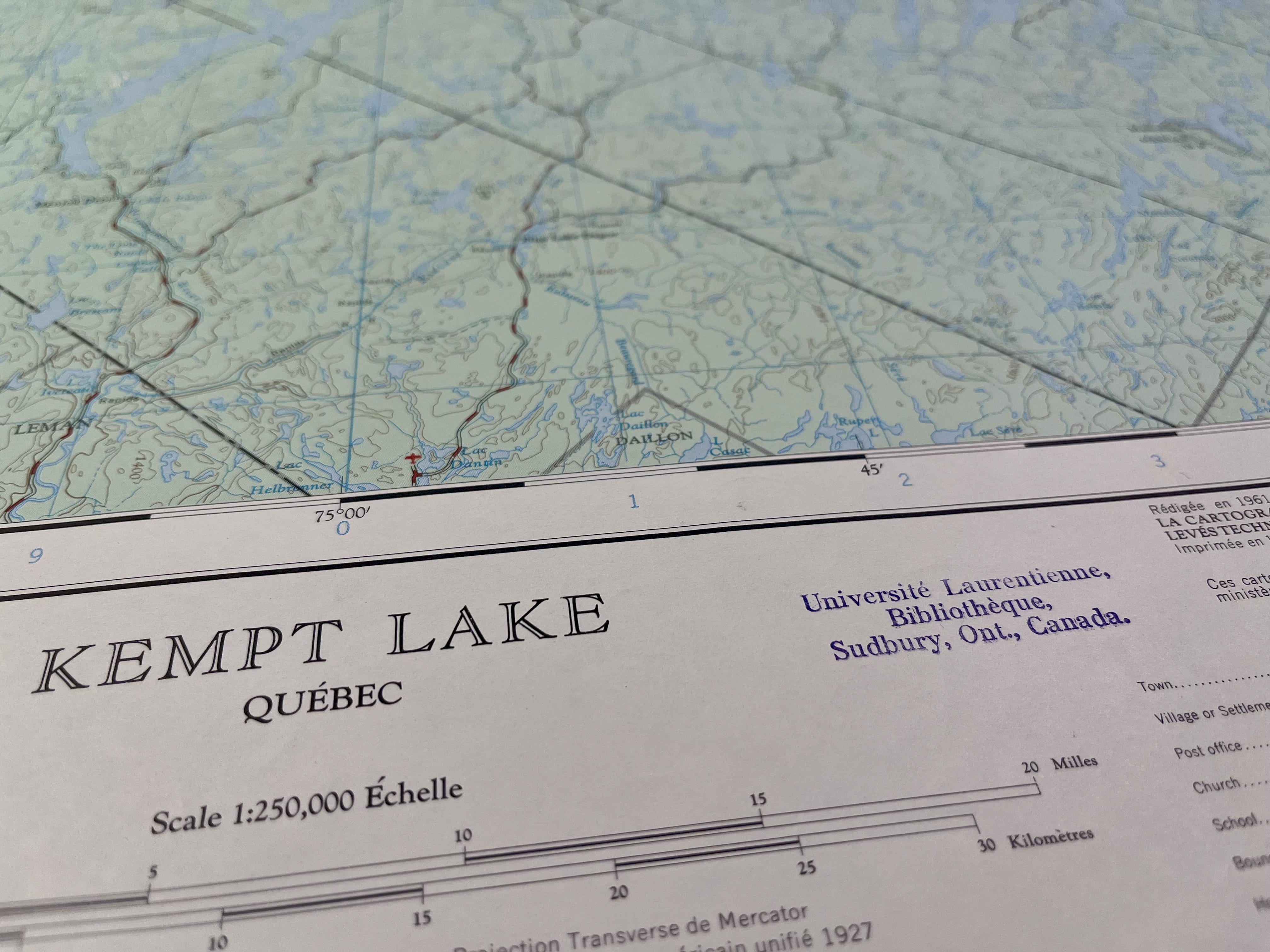 Kempt Carte ancienne du Lac Kempt, Québec, Canada – Votre Carte Ancienne