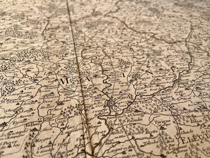 Décoration carte ancienne Perche et Maine