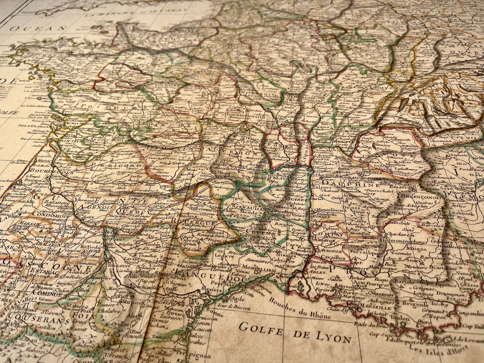 Décoration carte ancienne de la France