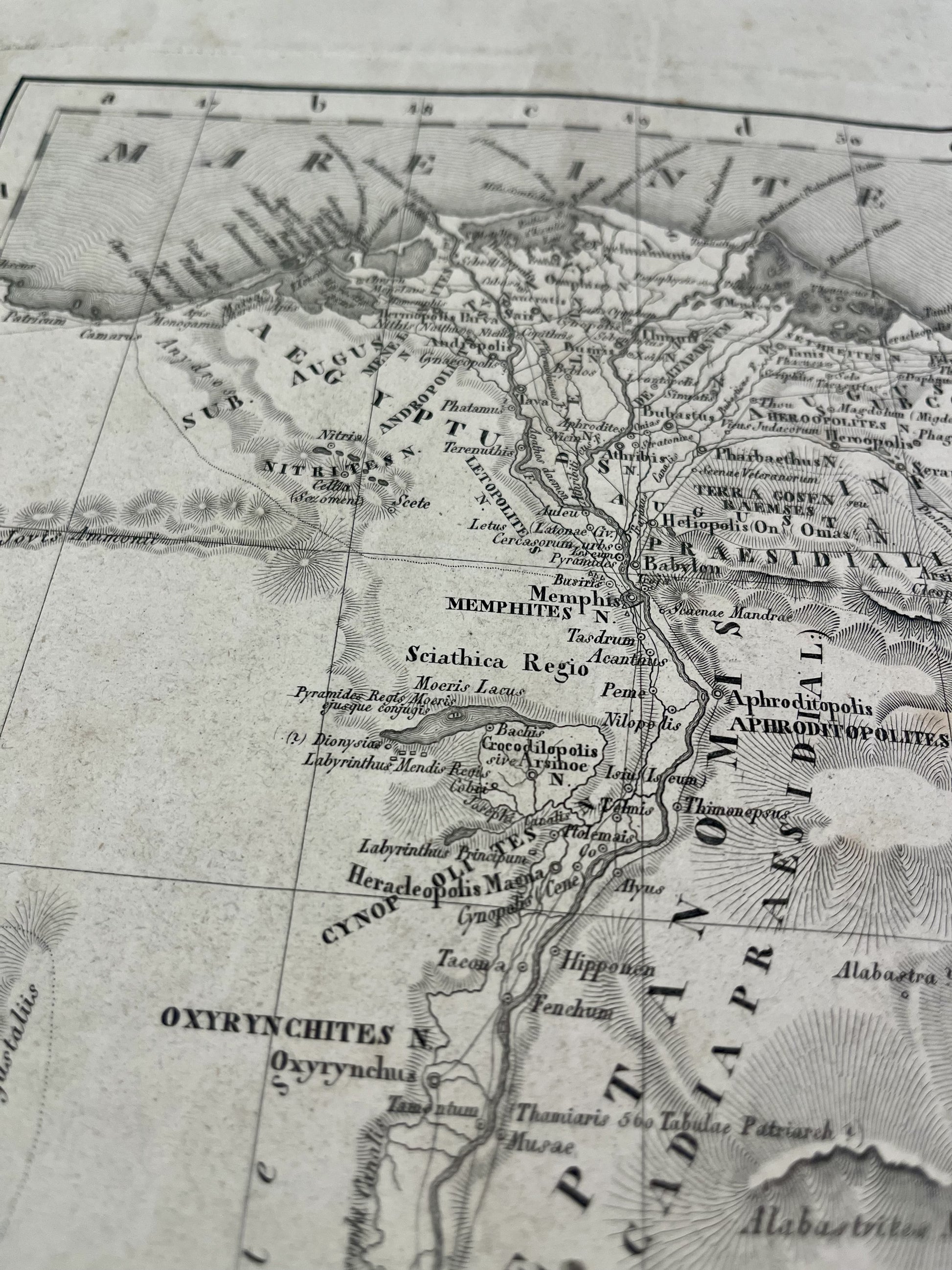 Décoration carte géographique de l'Egypte
