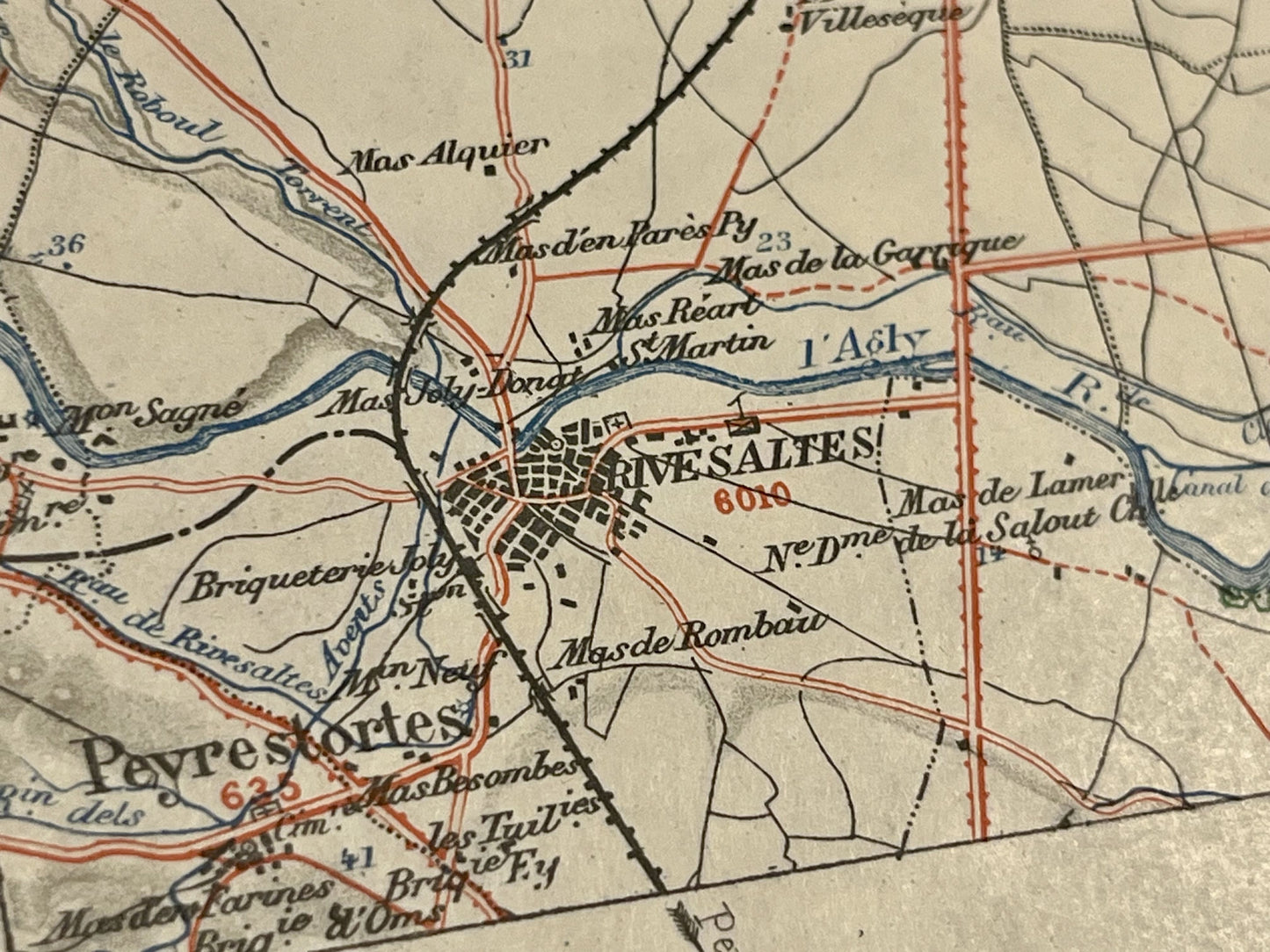 Decoration carte geographique Rivesaltes