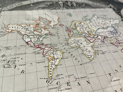 Carte planisphère ancien