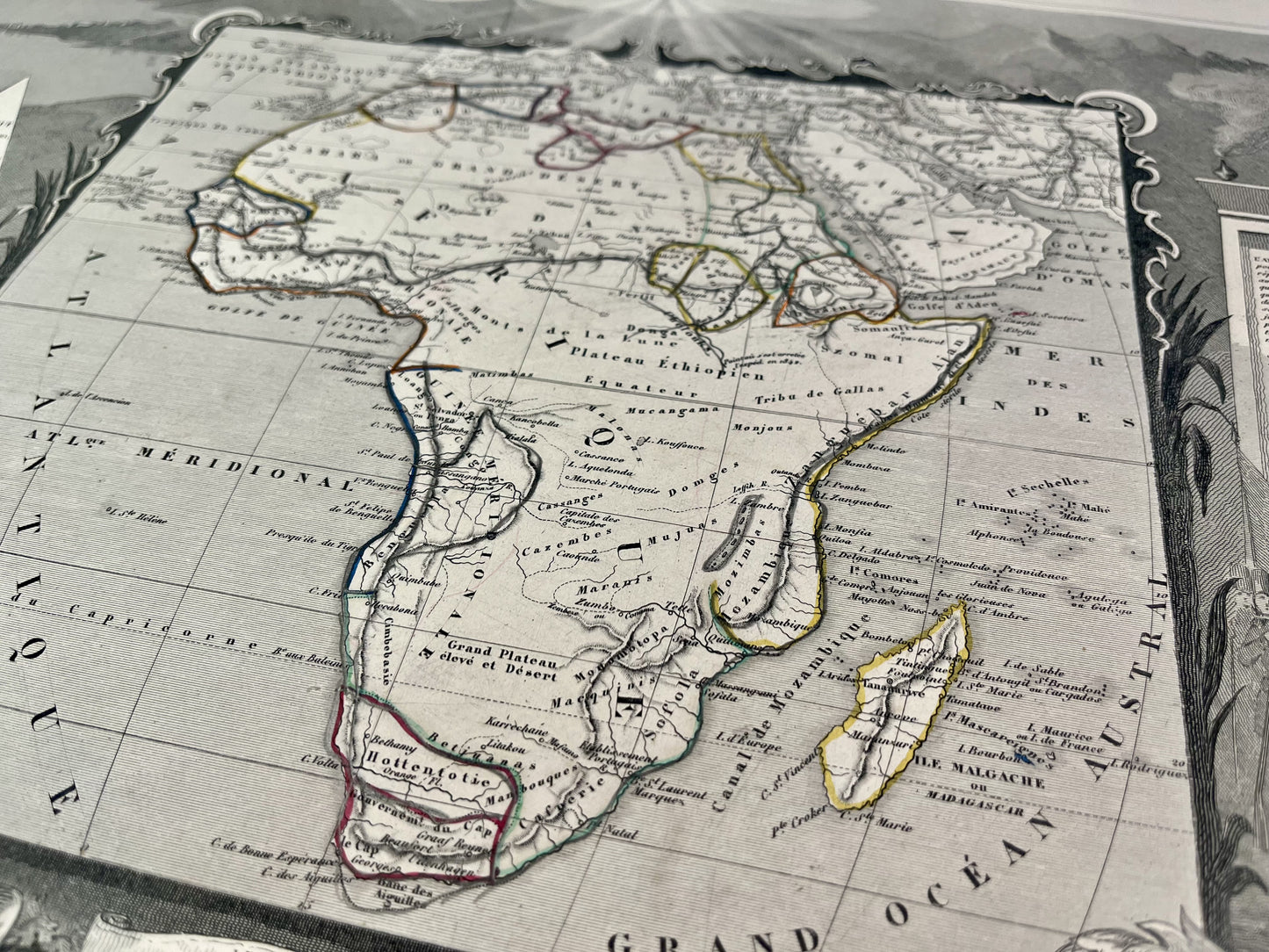 Carte de l'Afrique avec pays et villes