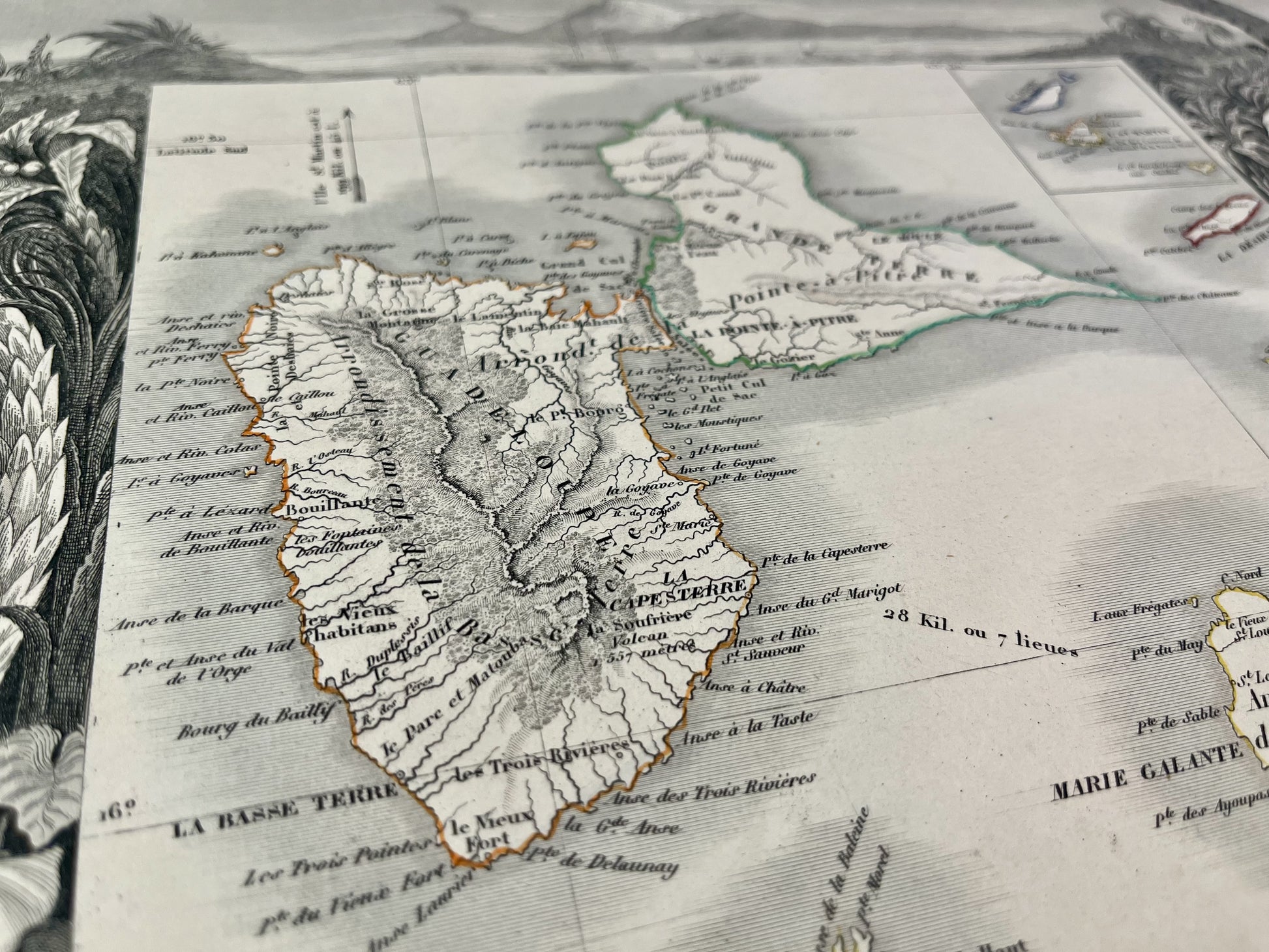 Carte du département de la Guadeloupe