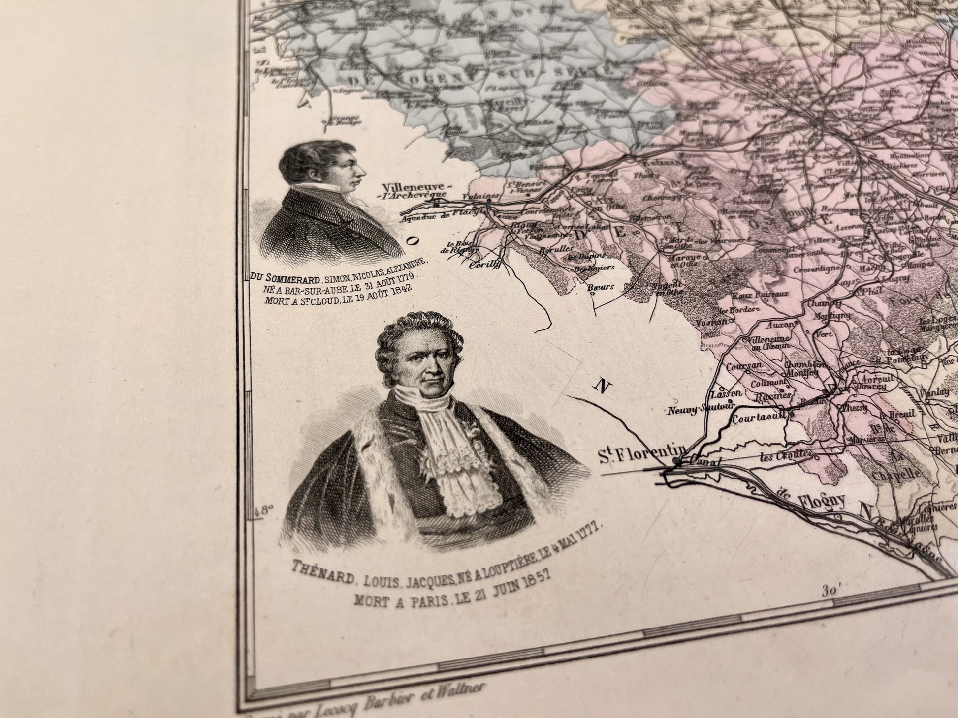 Old map of Aube by Vuillemin1