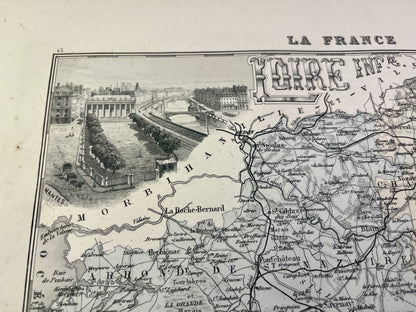 Carte de la Loire-Atlantique avec villes et villages