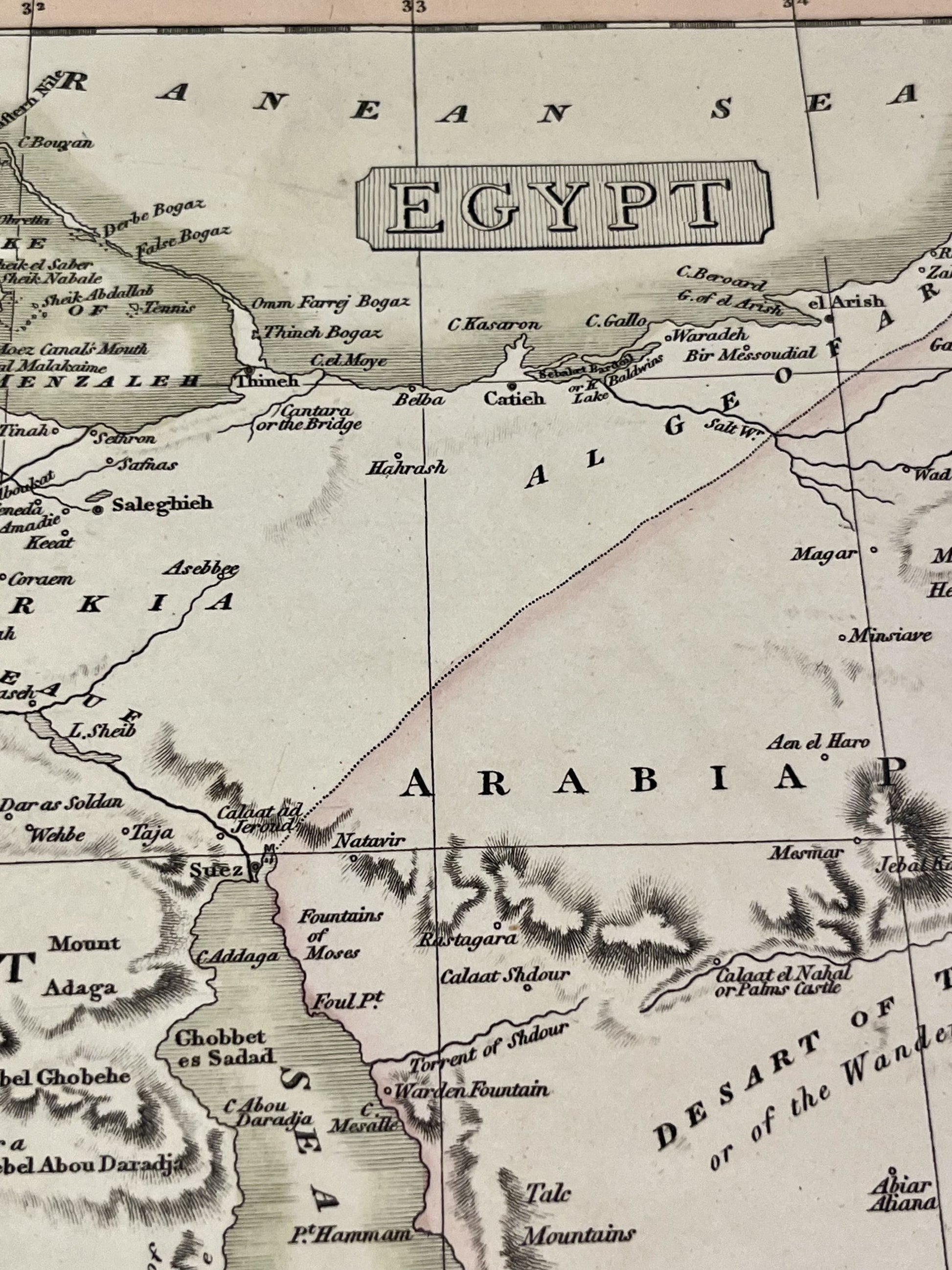 Egypt antique map