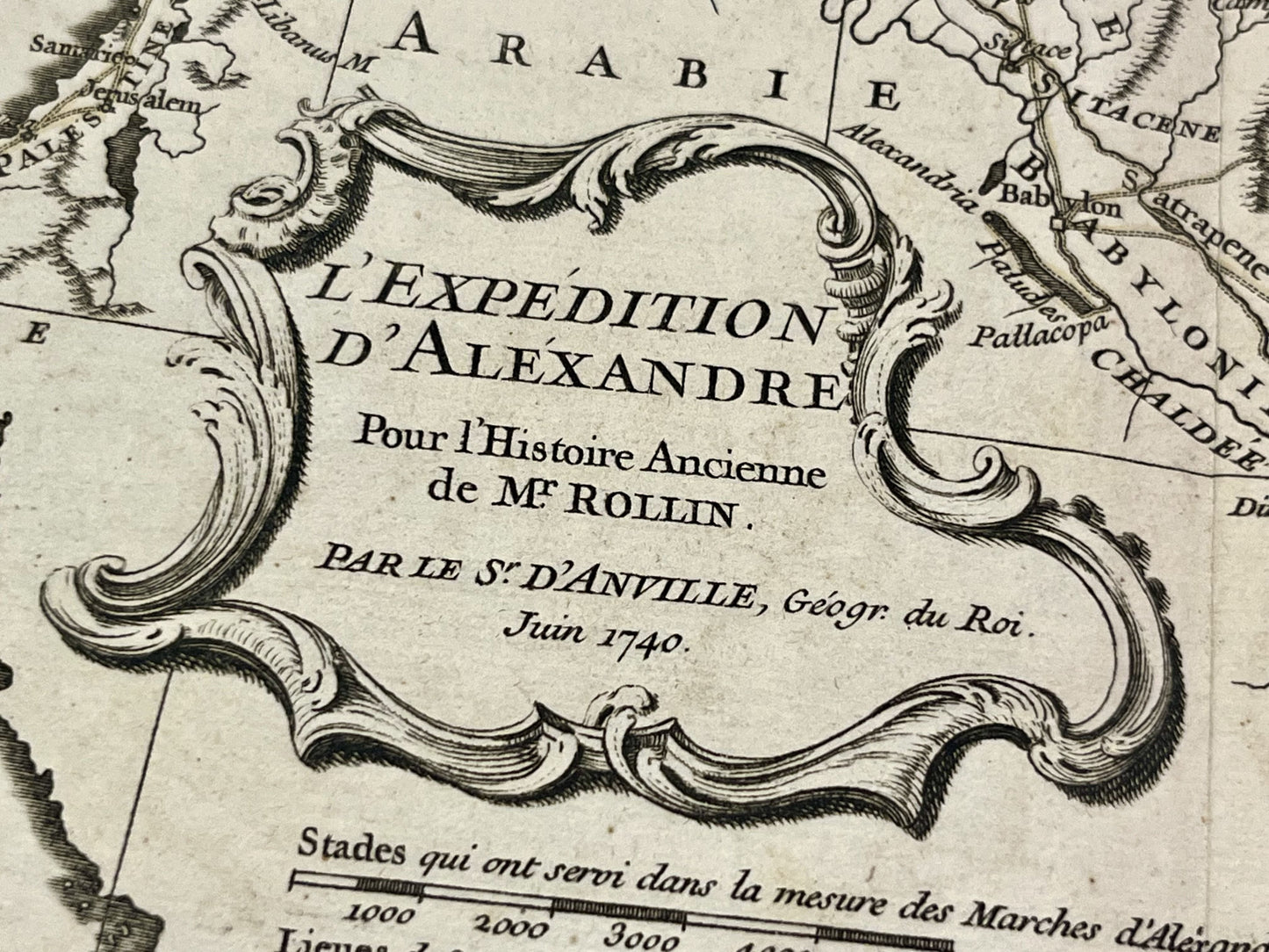 Expedition Alexandre carte par Anville