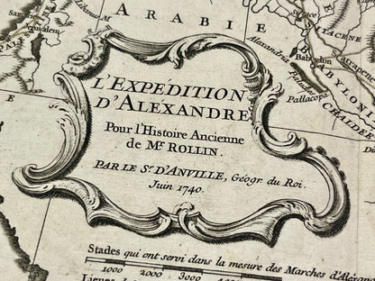 Expedition Alexandre carte par Anville