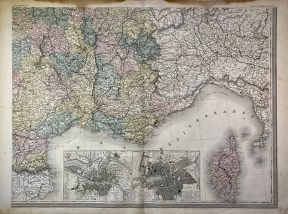 Carte du Nord-Est de la France par A.H. Dufour