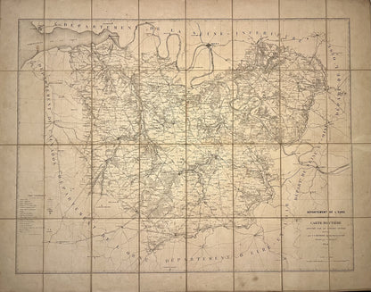 Grande carte ancienne Eure
