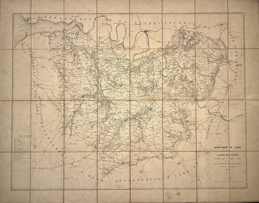 Grande carte ancienne Eure