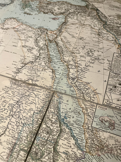 Grande carte vintage Afrique Nil