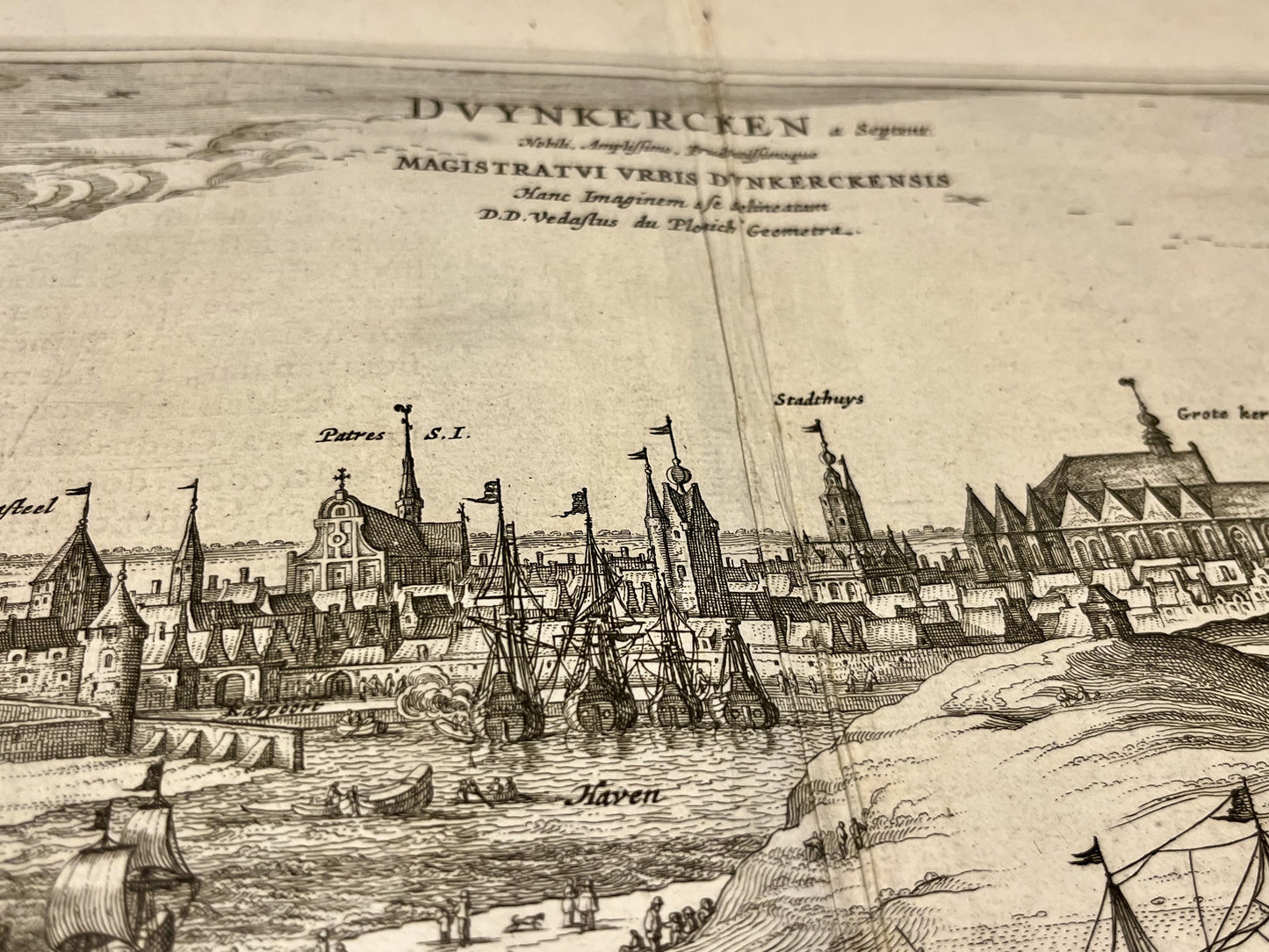 Gravure ancienne Dunkerque Nord