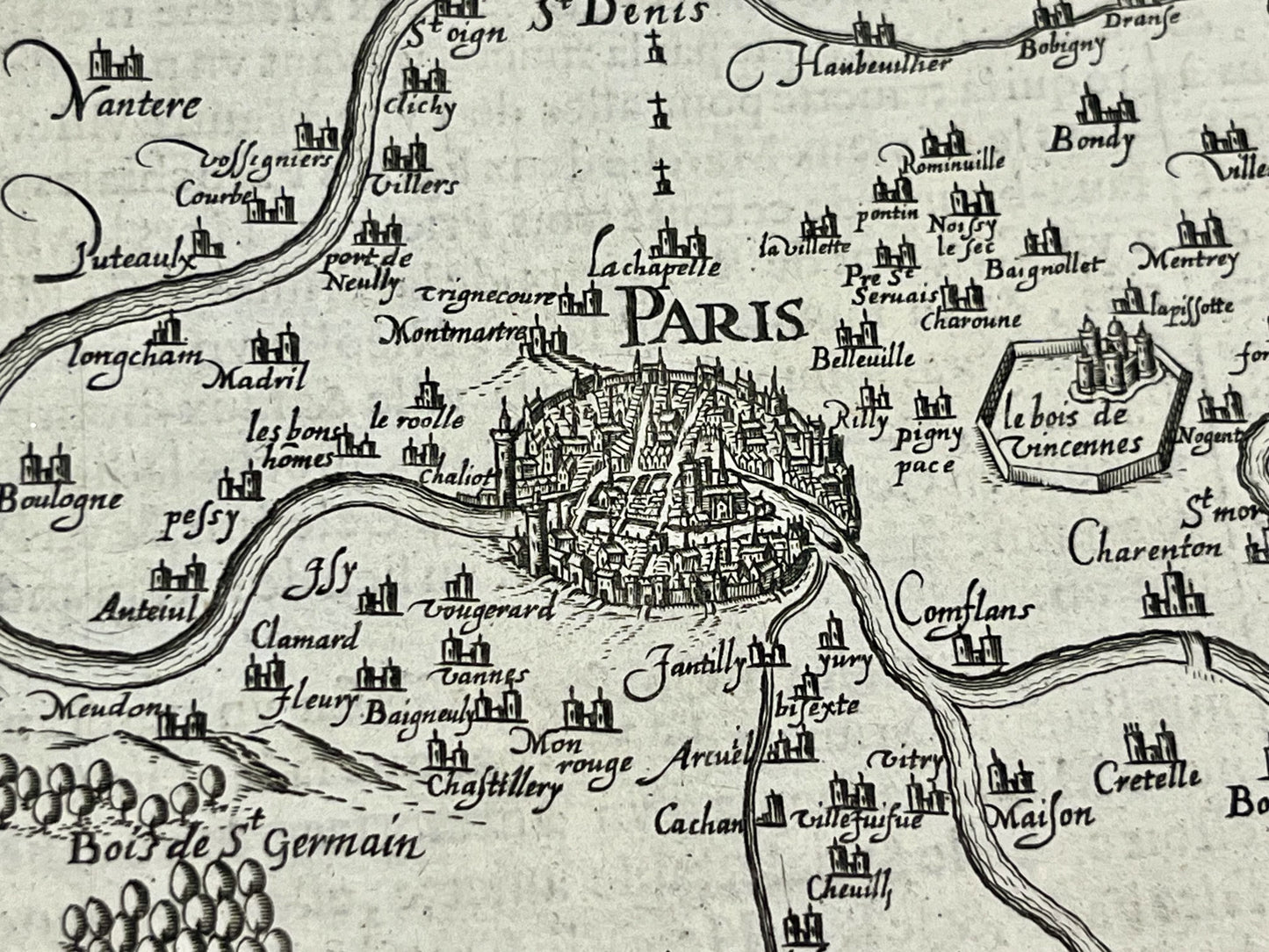 Carte ancienne du pays de Brie par D. de Templeux - ca. 1650
