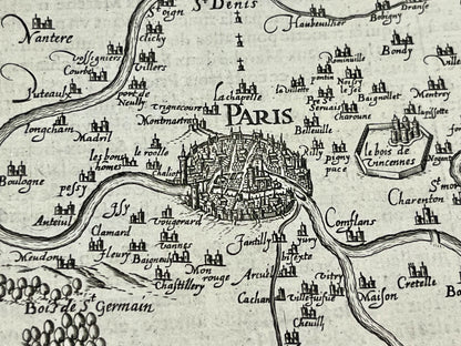 Carte ancienne du pays de Brie par D. de Templeux - ca. 1650
