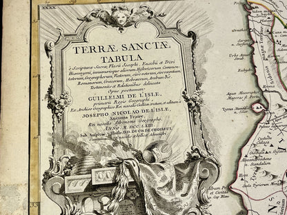 Carte ancienne de la Terre Sainte par G. Delisle - 1763