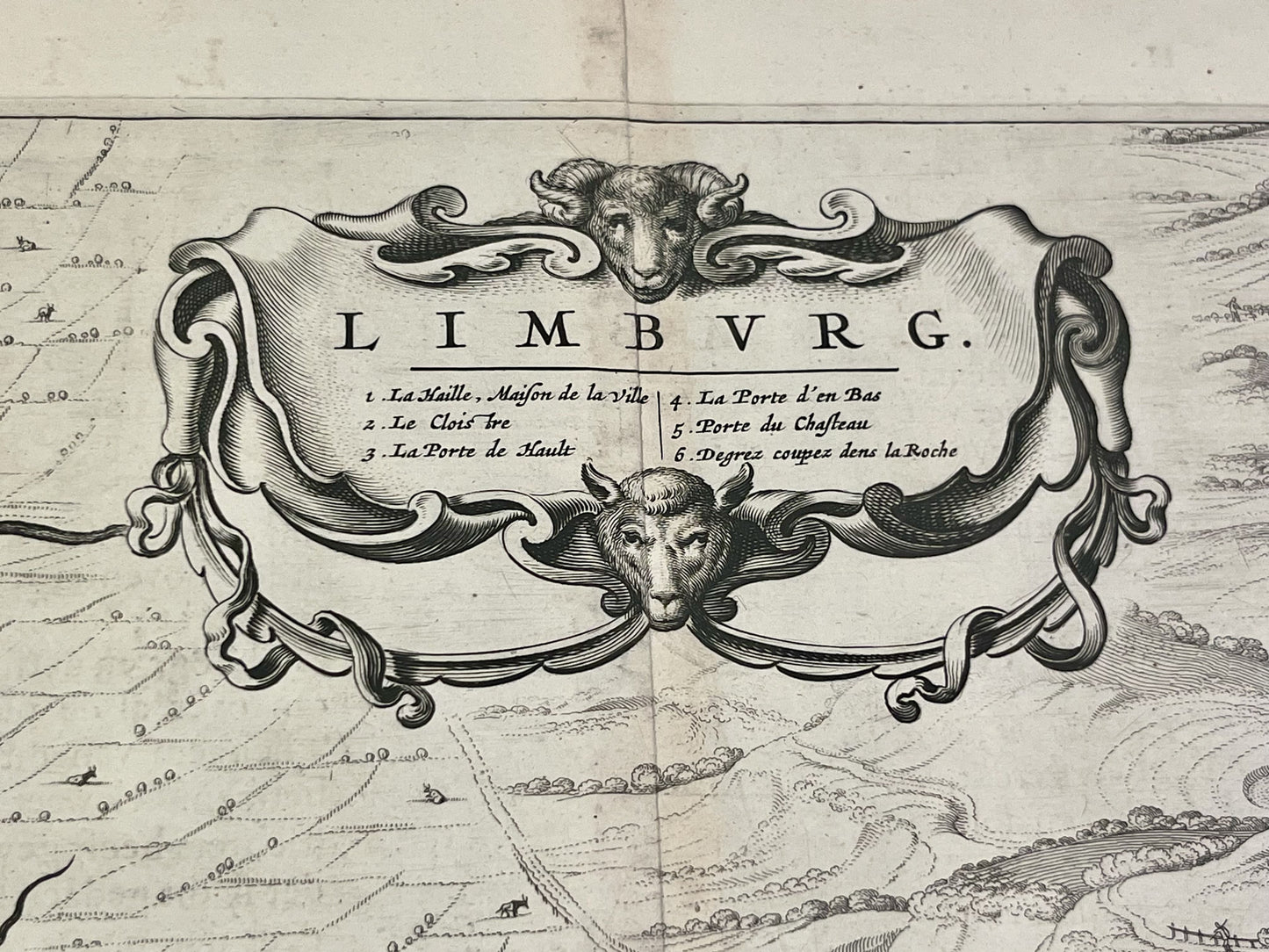 Limburg antique map by Blaeu