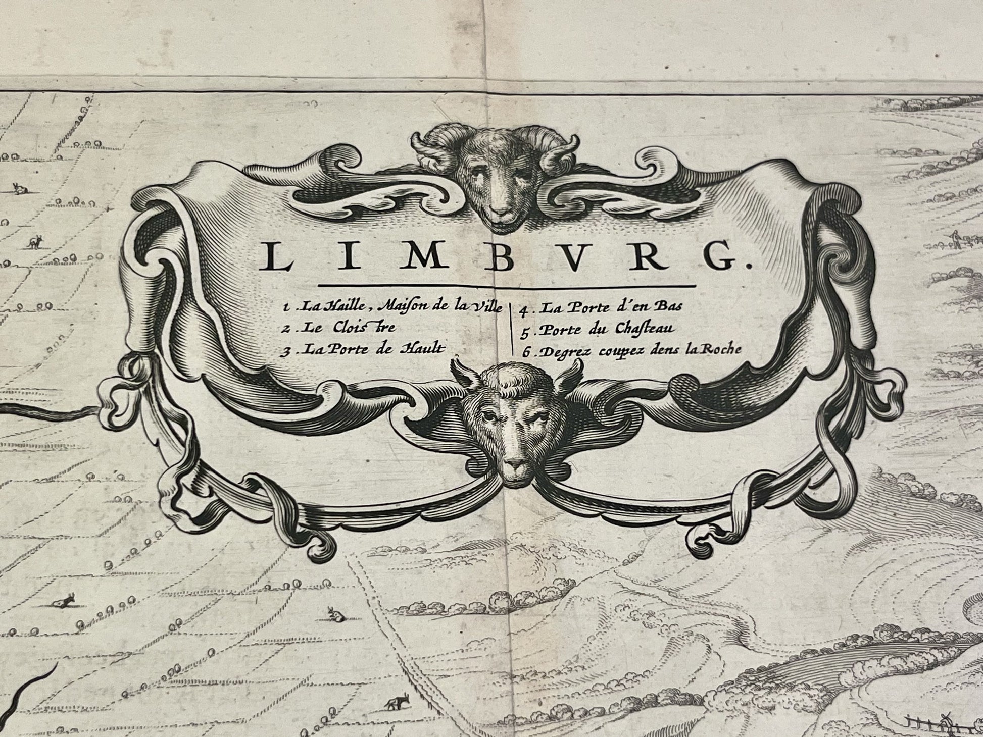Limburg antique map by Blaeu