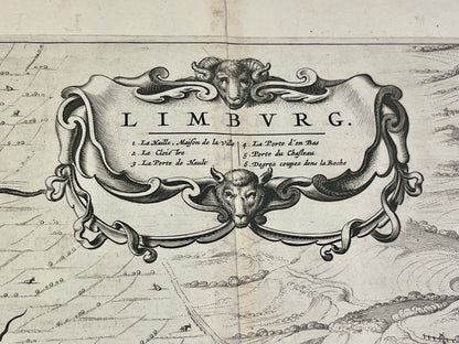 Limburg antique map by Blaeu