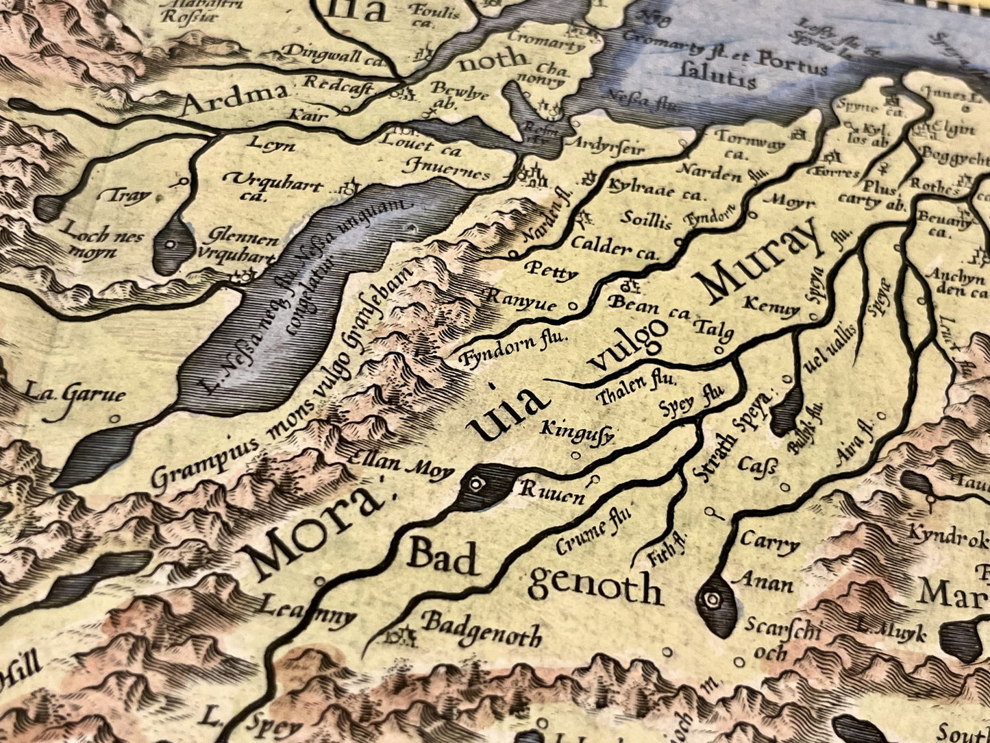 Loch Ness antique map by Mercator