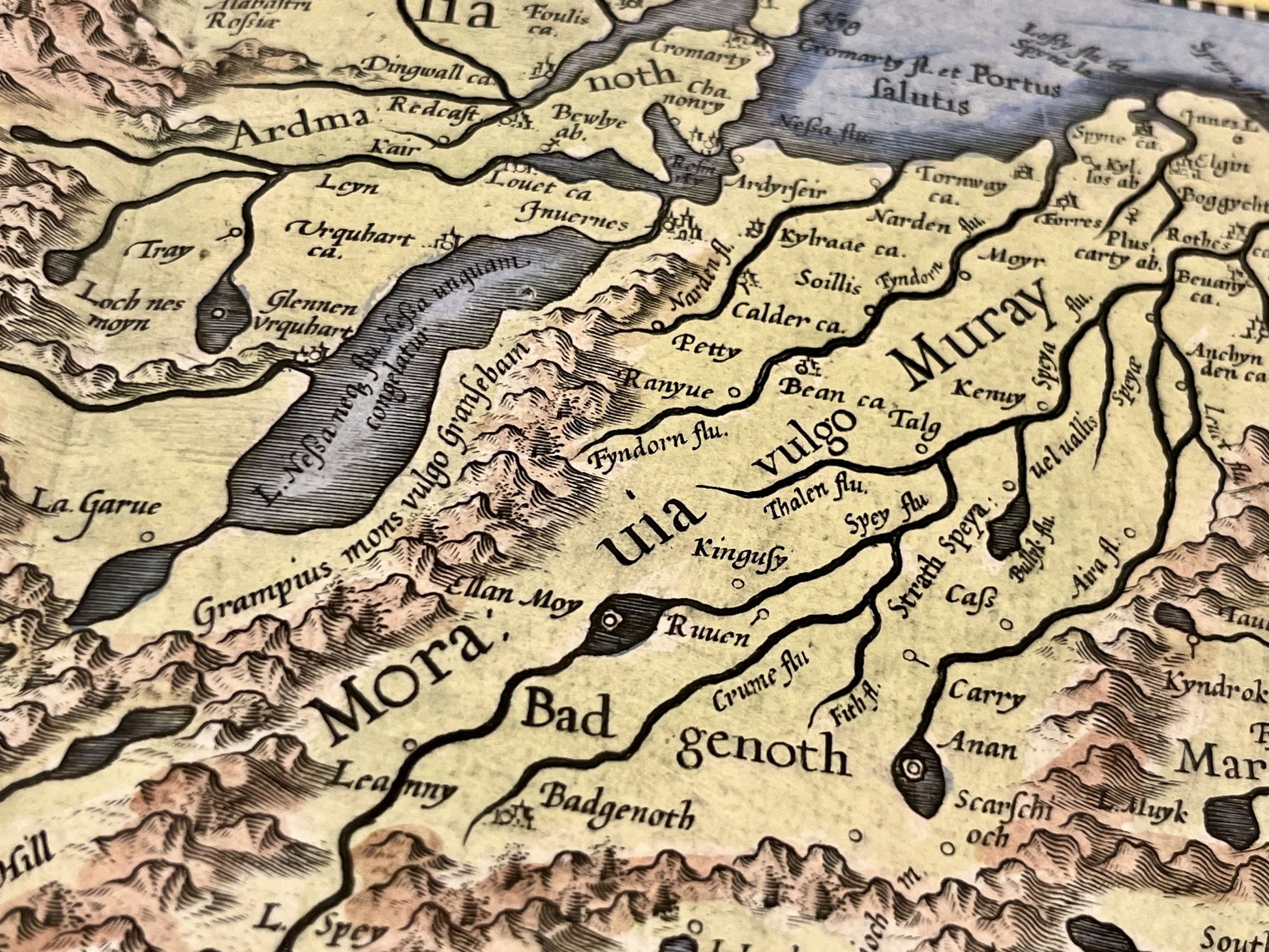 Loch Ness antique map by Mercator