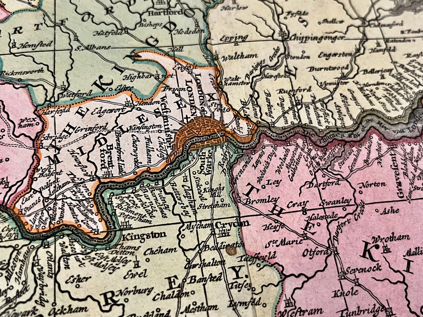 Map of London by Matthaus Seutter