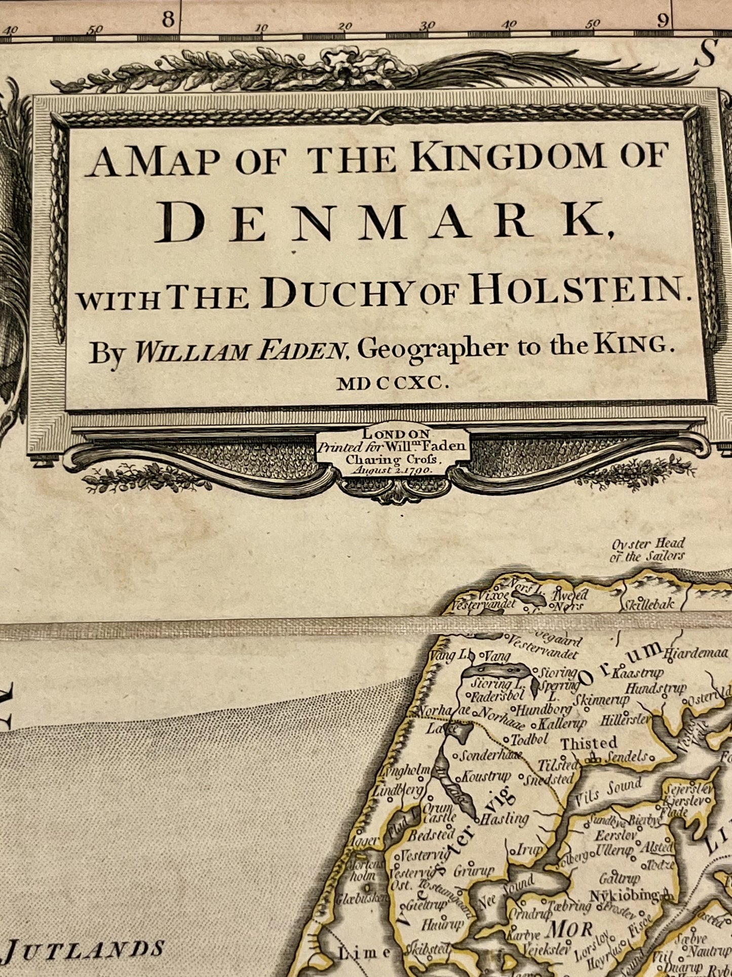 Map of the Kingdom of Denmark by William Faden