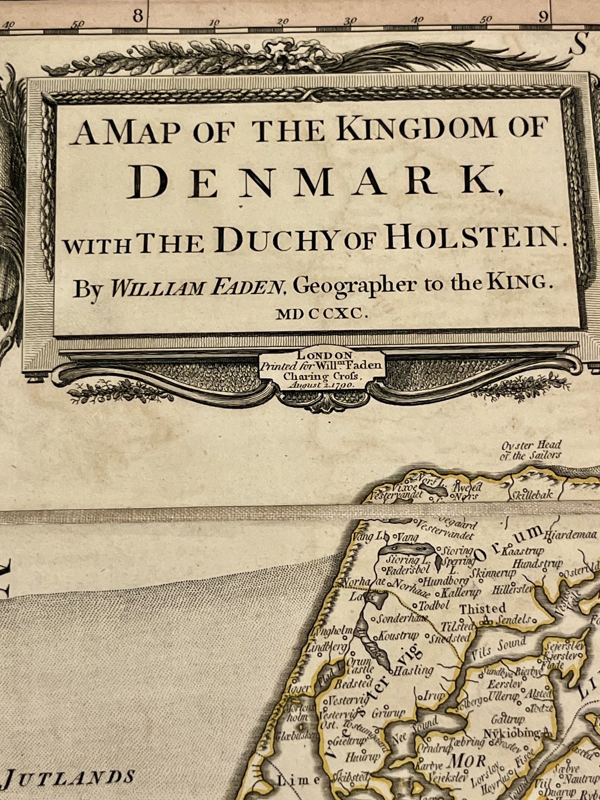 Map of the Kingdom of Denmark by William Faden