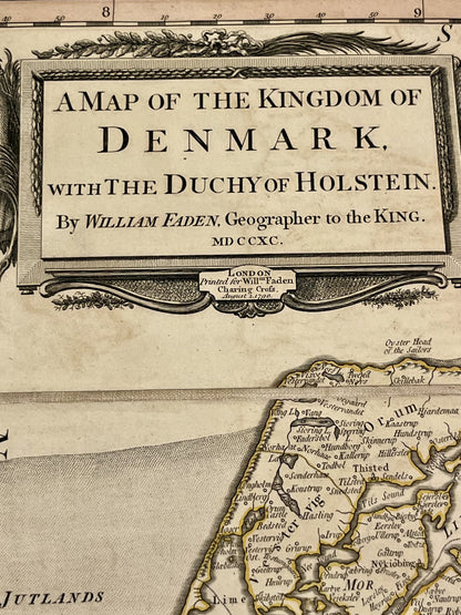 Map of the Kingdom of Denmark by William Faden