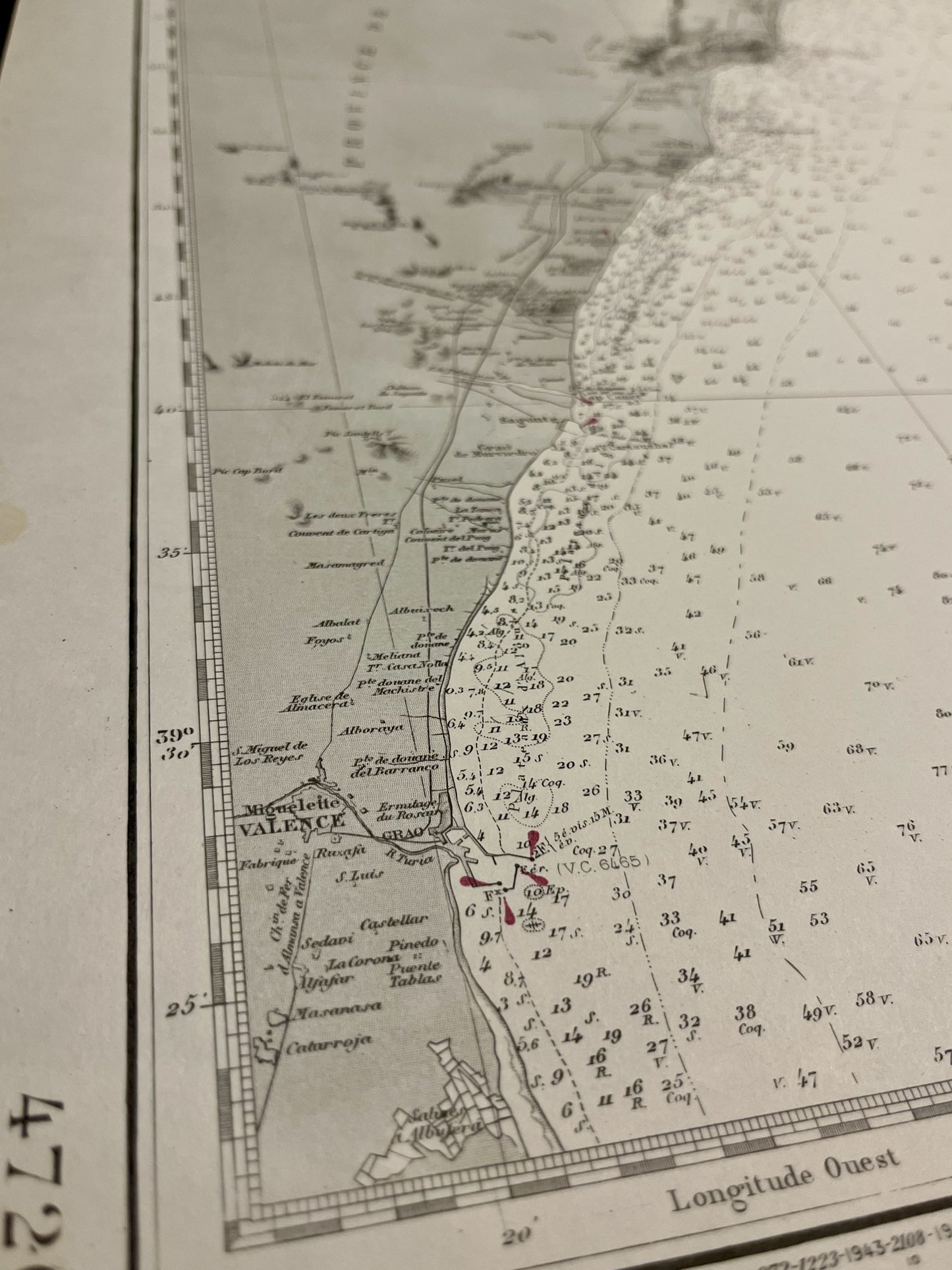 Mapa antiguo de Valencia espana