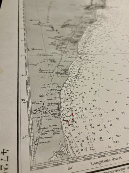 Mapa antiguo de Valencia espana