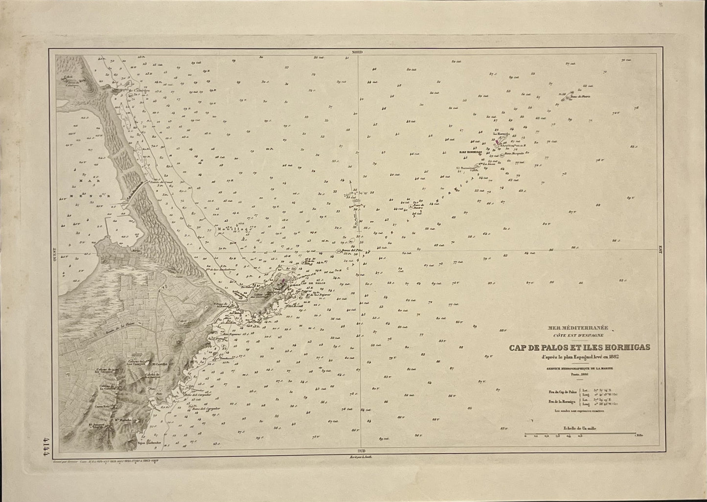 Mapo antigua Cabo de Palos y Hormigas