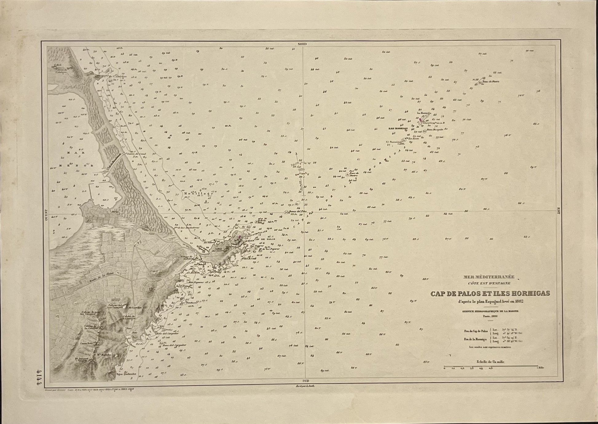 Mapo antigua Cabo de Palos y Hormigas
