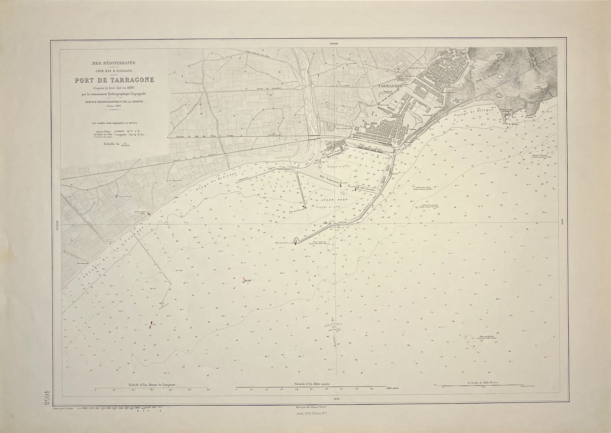 Mapo antigua Puerto Tarragone