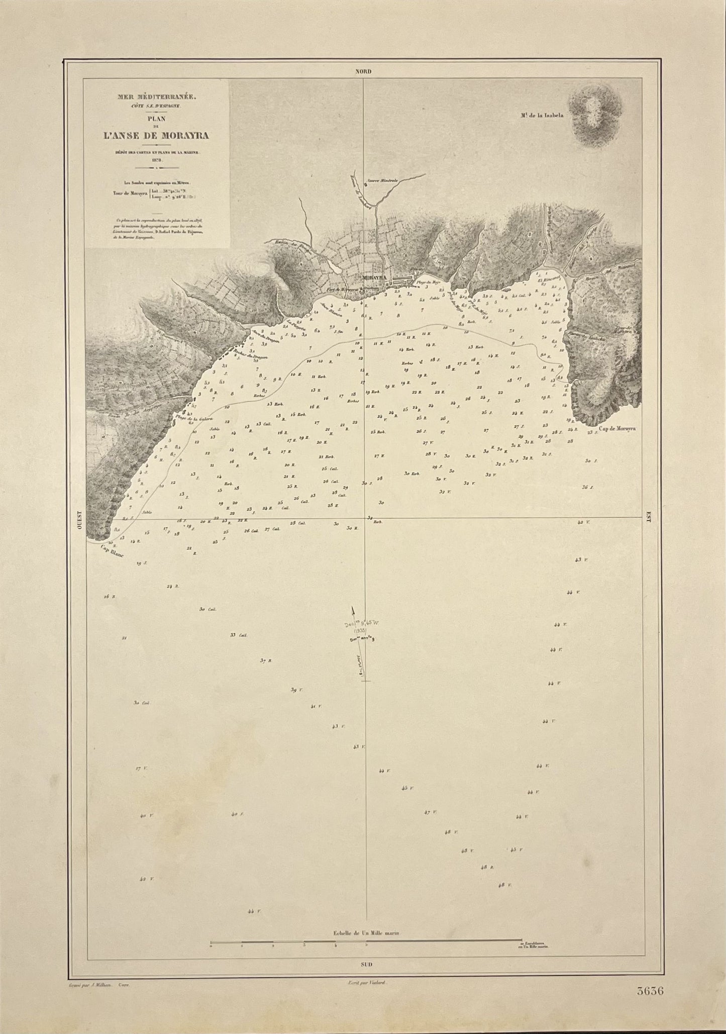 Mapo antigua Punta de Moraira