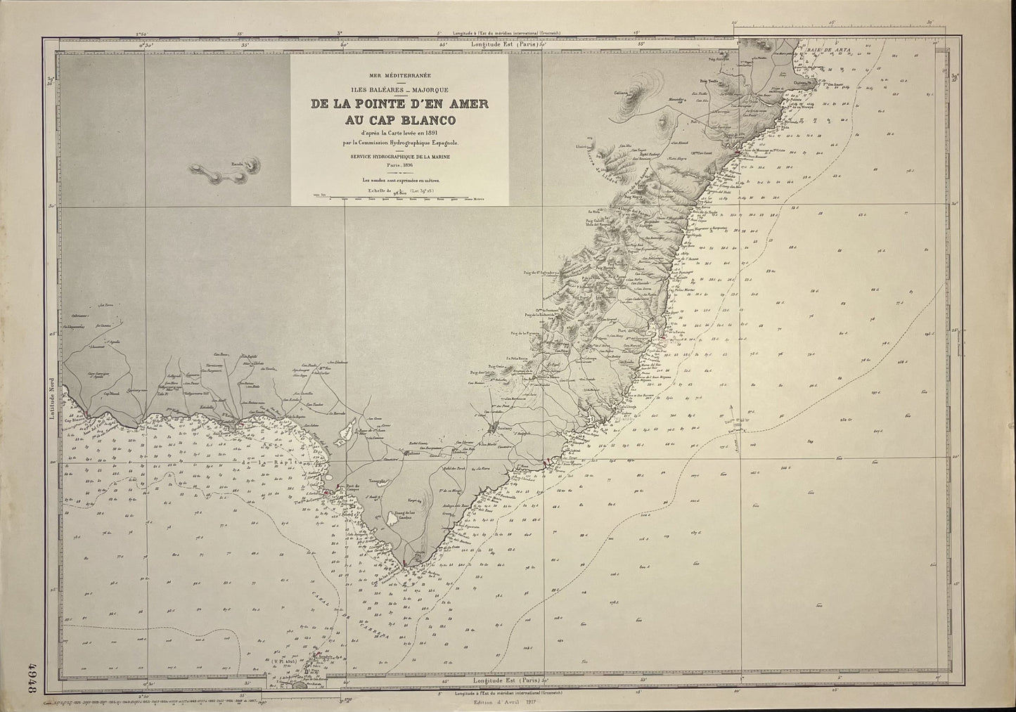 Mapo antigua Punta de nAmer capo blanco Majorca