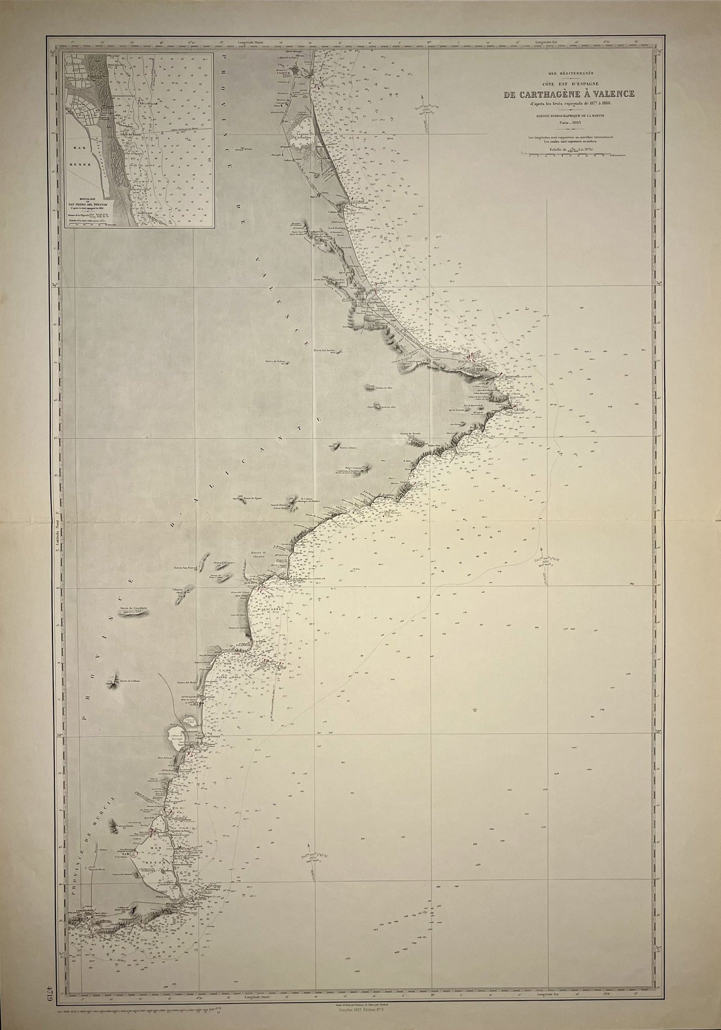 Mapo antigua costa del Azahar