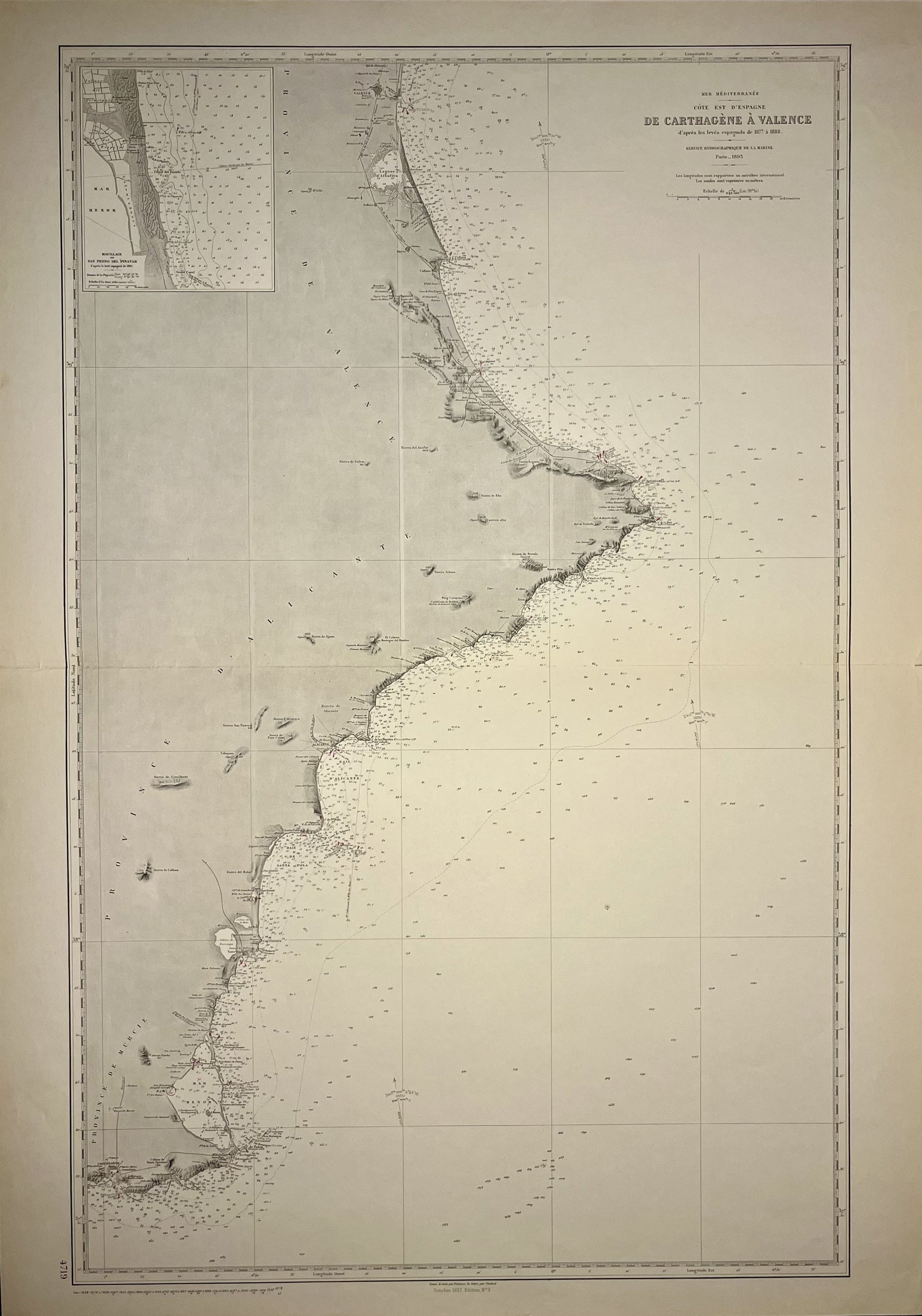 Mapo antigua costa del Azahar