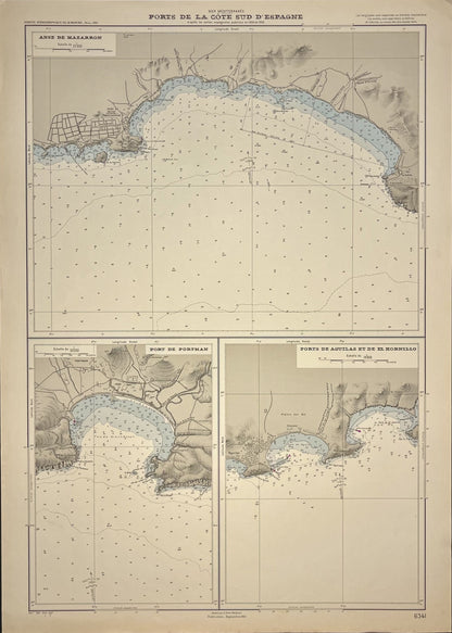 Mapo antigua puertos sur Espana